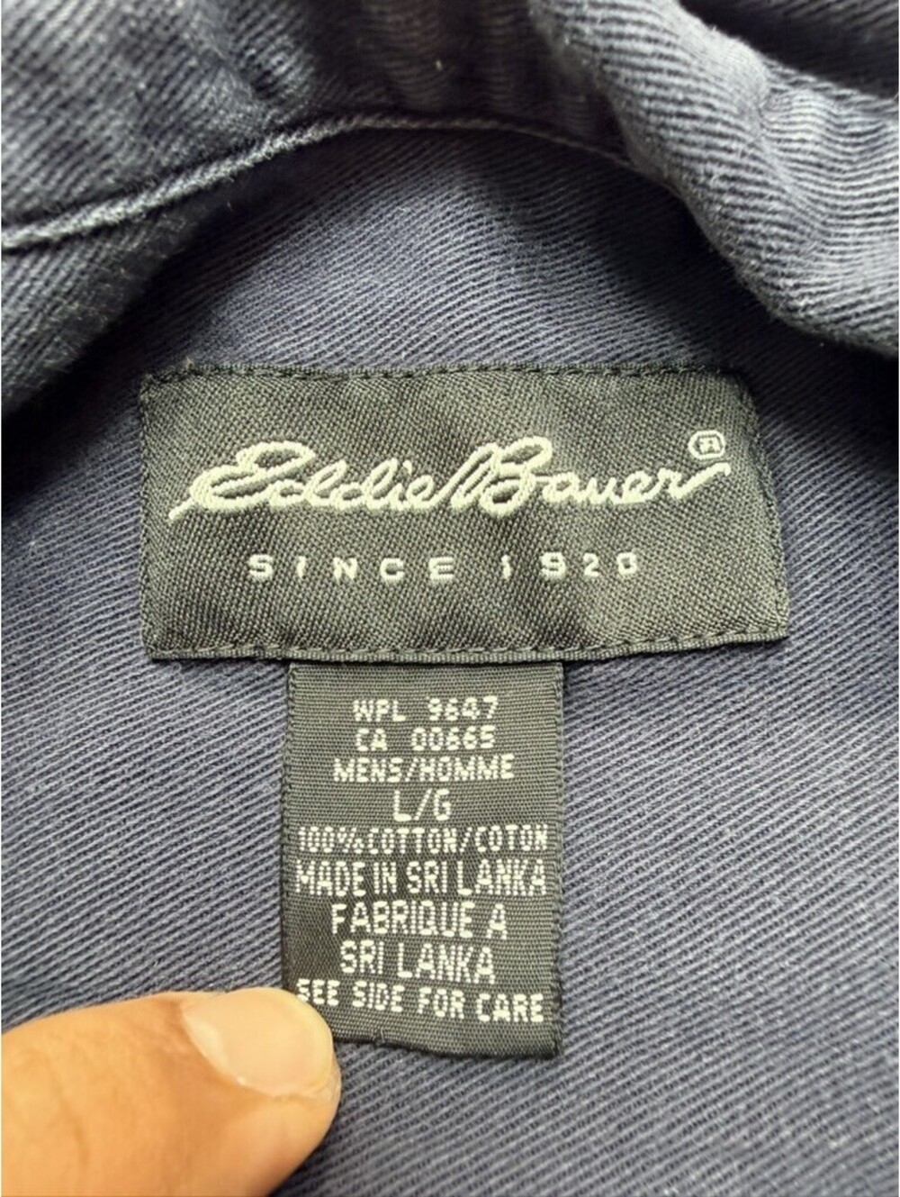 Eddie Bauer Mens Short Sleeve Button Down Shirt L Blue Embroidered Logo Cotton - Picture 4 of 7